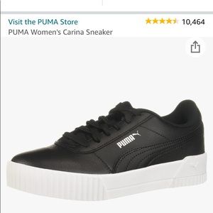 Puma leather carina size 10 (run slightly small) barely worn no smoking home